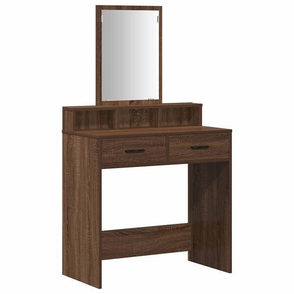 vidaXL Dressing Table Brown Oak 79 x 41 x 140 cm Engineered Wood