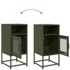 vidaXL Bedside Cabinet Olive Green 36x39x78 cm Cold-rolled Steel