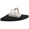vidaXL Floating Corner Shelves 2 pcs Black 35x35x3.8 cm MDF