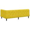 vidaXL Corner Bed Frame with Headboard Yellow 90 x 190 cm Velvet