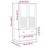 vidaXL Wardrobe VIGO 90x55x170 cm Solid Wood Pine