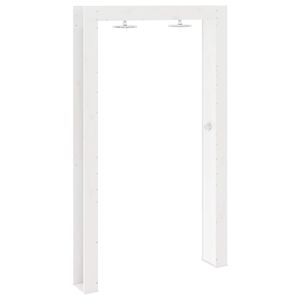 vidaXL Outdoor Shower 226 cm Solid Pine Wood and Stainless Steel White