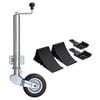 vidaXL Trailer Jack Wheel 60 mm with Wheel Chocks