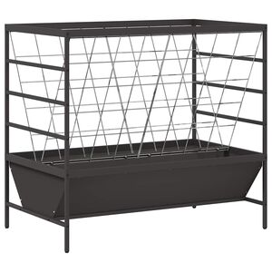 vidaXL Livestock Feeder Black 100 x 60 x 90 cm 15 kg Cold-Rolled Steel
