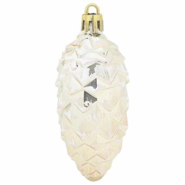 vidaXL Christmas Pine Cone Ball 40 pcs Champagne