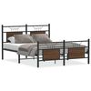 vidaXL Bed Frame without Mattress Brown Oak 137x190 cm Engineered Wood