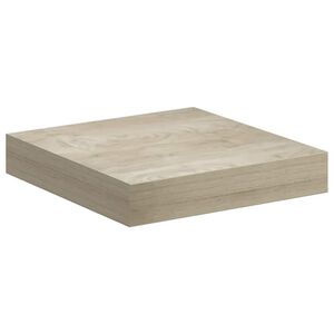vidaXL Wall Shelf | Oak | Honeycomb MDF, Metal | Small | Wall Mounting