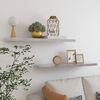 vidaXL Floating Wall Shelves 2 pcs Concrete Grey 90x23.5x3.8 cm MDF