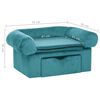 vidaXL Dog Sofa with Storage Turquoise 75 x 50 x 38cm Plush