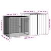 vidaXL Rabbit Cage Grey 200x91x100 cm Galvanised Steel