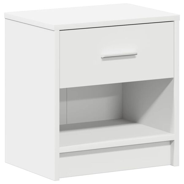 vidaXL Bedside Cabinet with Drawer White 39x28x41 cm