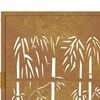 vidaXL Garden Gate 100x200 cm Corten Steel Bamboo Design