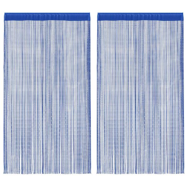 vidaXL String Curtains 2 pcs 100x250 cm Blue