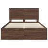 vidaXL Bed Frame with Headboard Brown Oak 140 x 200 cm Solid Pine Wood