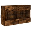 vidaXL 6 Piece TV Wall Cabinet Set with LED Lights Smoked Oak