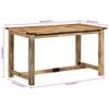 vidaXL Dining Table 140x70x75 cm Solid Wood Mango