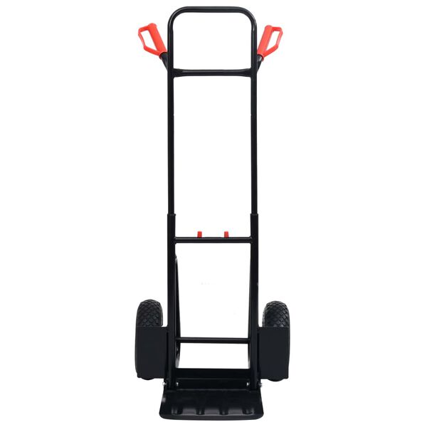 vidaXL Telescopic Hand Trolley 200 kg Black and Red