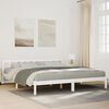 vidaXL Extra Long Bed Frame without Mattress White 180x220 cm Solid Wood Pine