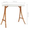 vidaXL Swing Frame with Cream Roof Solid Bent Wood with Teak Finish