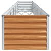 vidaXL Garden Raised Bed Light Brown 485 x 50 x 36 cm Galvanised Steel