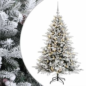 vidaXL Artificial Christmas Tree with Bauble 120 cm 150 LEDs