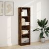 vidaXL Bookcase Smoked Oak 40x24x143 cm Engineered Wood