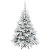 vidaXL Artificial Christmas Tree with 150 LEDs White 120 cm PE and PVC