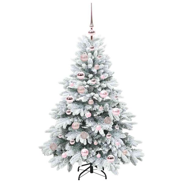 vidaXL Artificial Christmas Tree with 150 LEDs White 120 cm PE and PVC