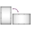 vidaXL Wall Mirror Black 60x100 cm Rectangle Iron