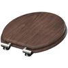 SCHÜTTE Toilet Seat with Soft-Close DARK WOOD MDF