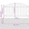 vidaXL Spike Fence Black 200 x 150 cm Powder-Coated Steel