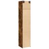 vidaXL Slim Storage Cabinet Smoked Oak 45x42.5x225 cm Engineered Wood