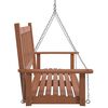 vidaXL Garden Swing Bench with Metal Chains Brown Solid Wood Fir