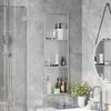 vidaXL Shower Niche Silver 90 x 30 x 9.5 cm Stainless Steel