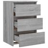 vidaXL Bed Cabinet Grey Sonoma 40x35x62.5 cm Engineered Wood