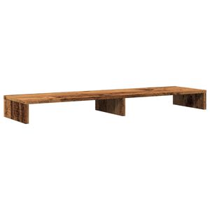vidaXL Monitor Stand Old Wood 100x27x10 cm Engineered Wood