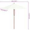 vidaXL Garden Parasol with Wooden Pole 150x200 cm Sand