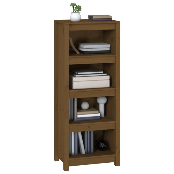 vidaXL Book Cabinet Honey Brown 50x35x125.5 cm Solid Wood Pine