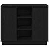 vidaXL LED Sideboard Black Oak 90 x 32 x 75 cm Engineered Wood