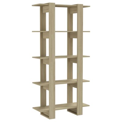 vidaXL Book Cabinet/Room Divider Sonoma Oak 80x30x160 cm Engineered Wood