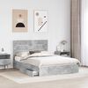 vidaXL Storage Bed Concrete Grey 150 x 200 cm Engineered Wood