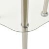 vidaXL 2-Tier Side Table Transparent 38x38x50 cm Tempered Glass