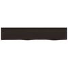 vidaXL Wall Shelf Dark Brown 100x20x4 cm Treated Solid Wood Oak