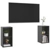 vidaXL TV Cabinets 2 pcs High Gloss Grey 72x35x36.5 cm Engineered Wood
