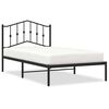 vidaXL Metal Bed Frame without Mattress with Headboard Black 100x190cm