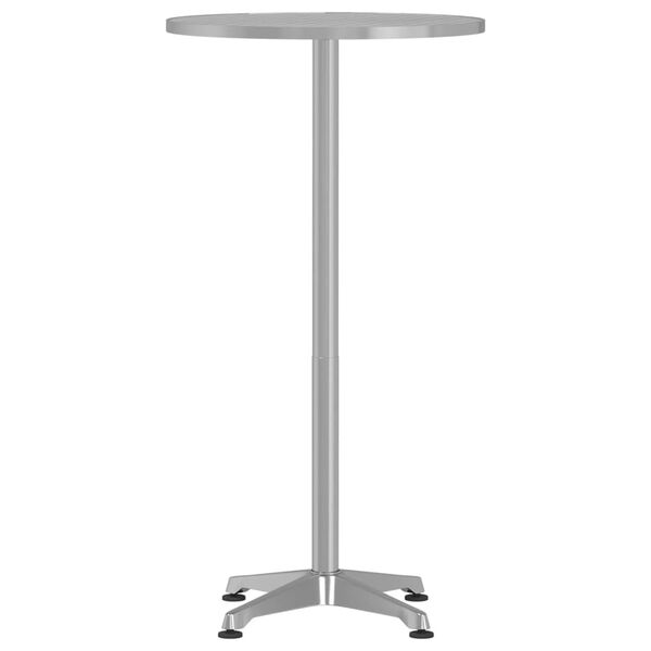 vidaXL Outdoor Bar Table Height Adjustable &Oslash;59.5x70/109.5 cm Aluminium