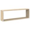 vidaXL Wall Cube Shelf 4 pcs Sonoma Oak 80x15x26.5 cm Engineered Wood