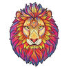 UNIDRAGON 700 Piece Wooden Jigsaw Puzzle Mysterious Lion Royal Size 42x54 cm