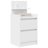 vidaXL Bedside Cabinet with 2 Drawers White 38x34x80 cm