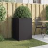 vidaXL Planter Black 52x48x75 cm Steel